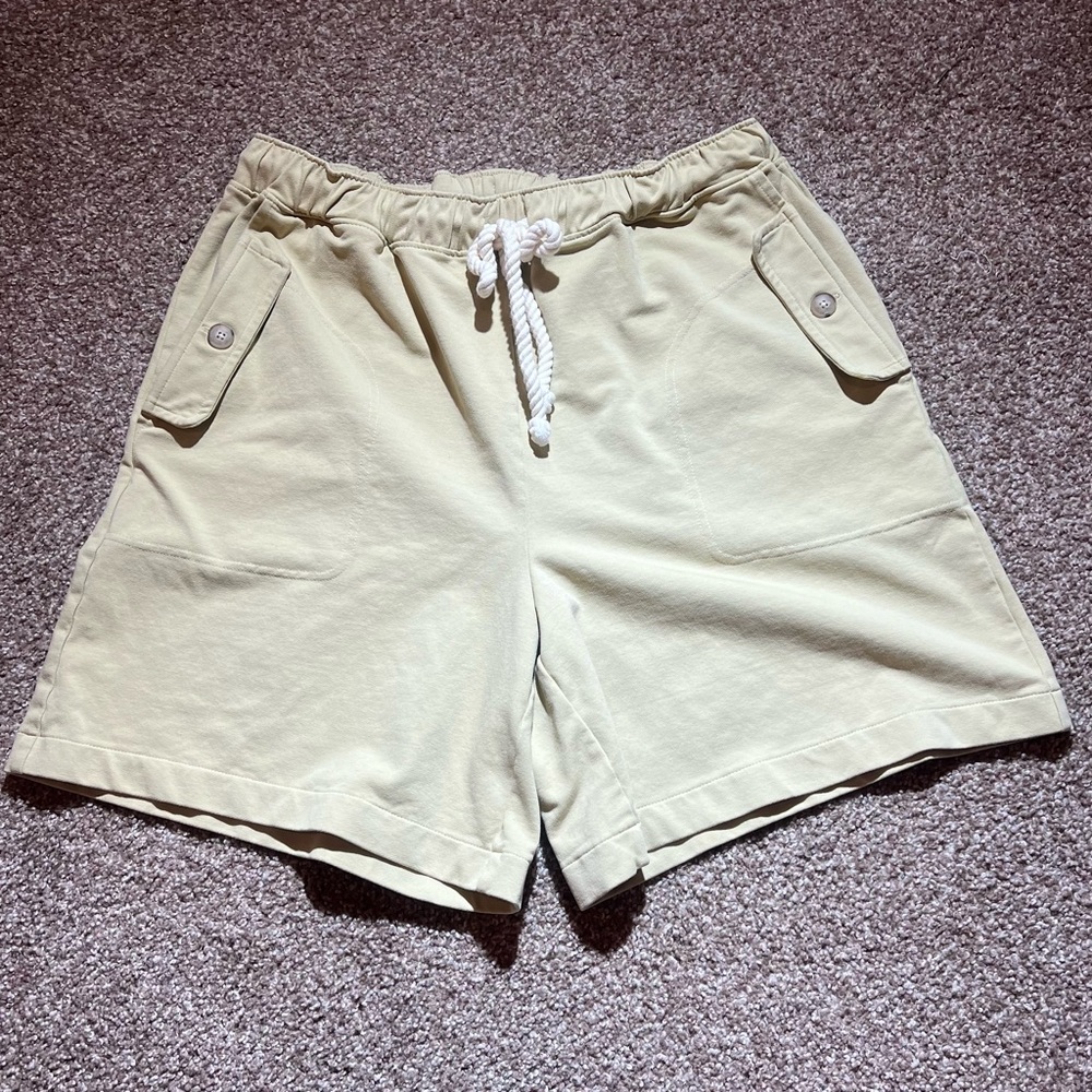 Madewell elastic drawstring high waisted shorts w/ detailed pockets size medium